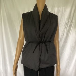 James Perse Tie Puffer Vest carbon gray S